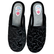 Zapatillas de Casa Natalia Gil Cuña Estampado 2405 Negro