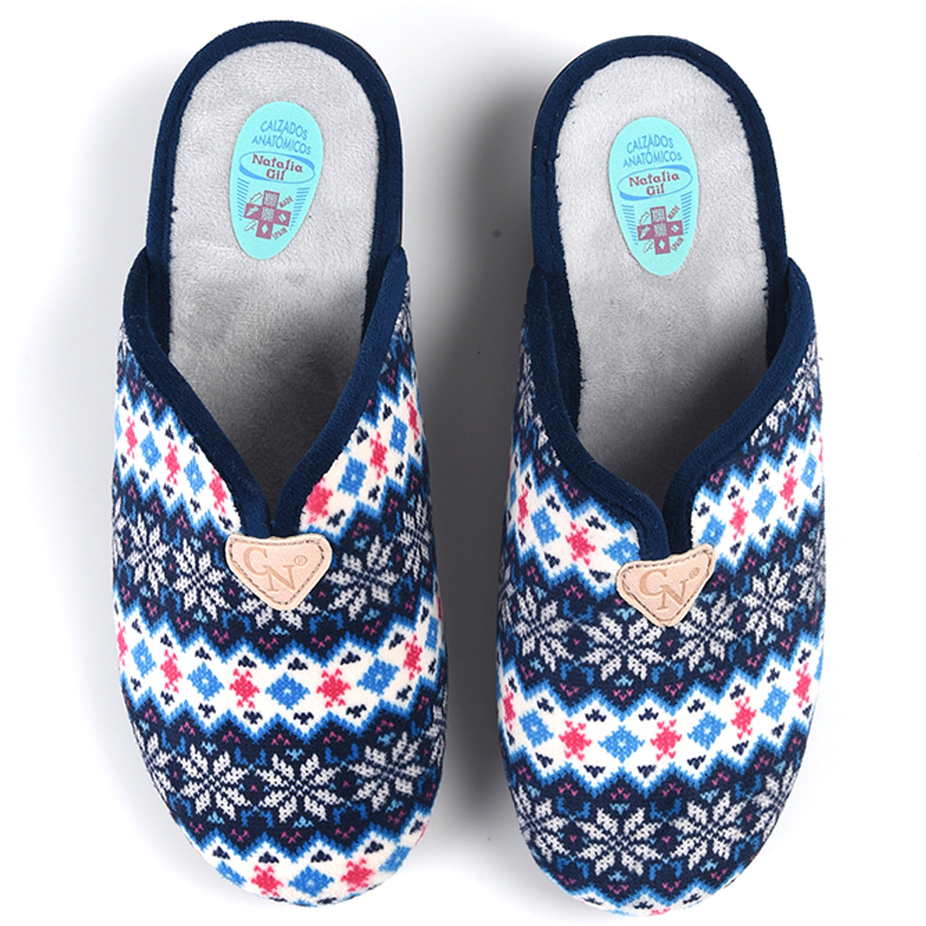 Zapatillas de Casa Natalia Gil Estampado Invierno 9002 Marino - imagen 1