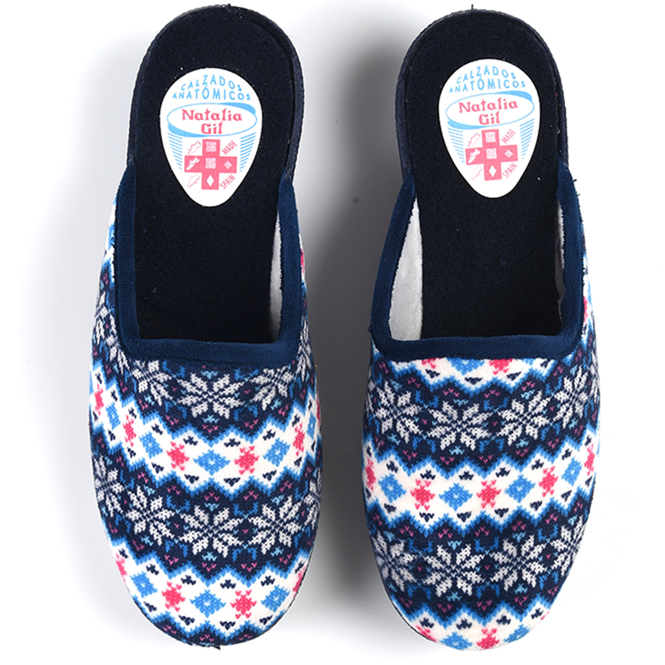 Zapatillas de Casa Natalia Gil Étnico Invierno 406 Marino - imagen 1