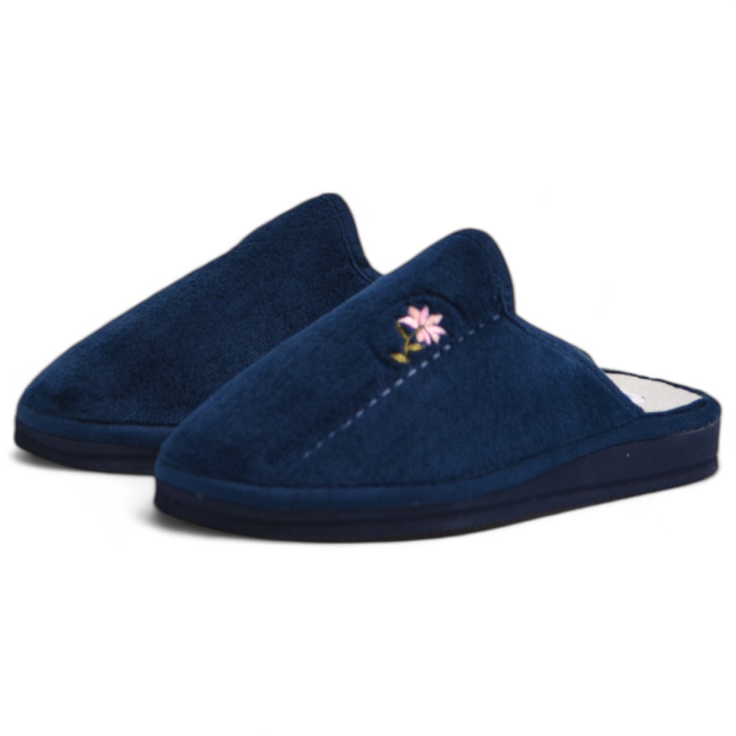Zapatillas de Casa Natalia Gil Florecita Rosita 698 Marino - imagen 4
