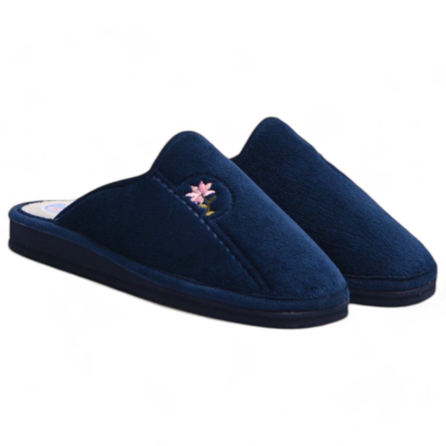 Zapatillas de Casa Natalia Gil Florecita Rosita 698 Marino - imagen 3