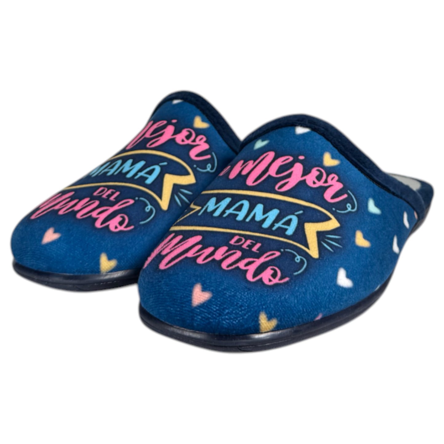 Zapatillas de Casa Natalia Gil La Mejor Mamá del Mundo 5002 Marino - imagen 4