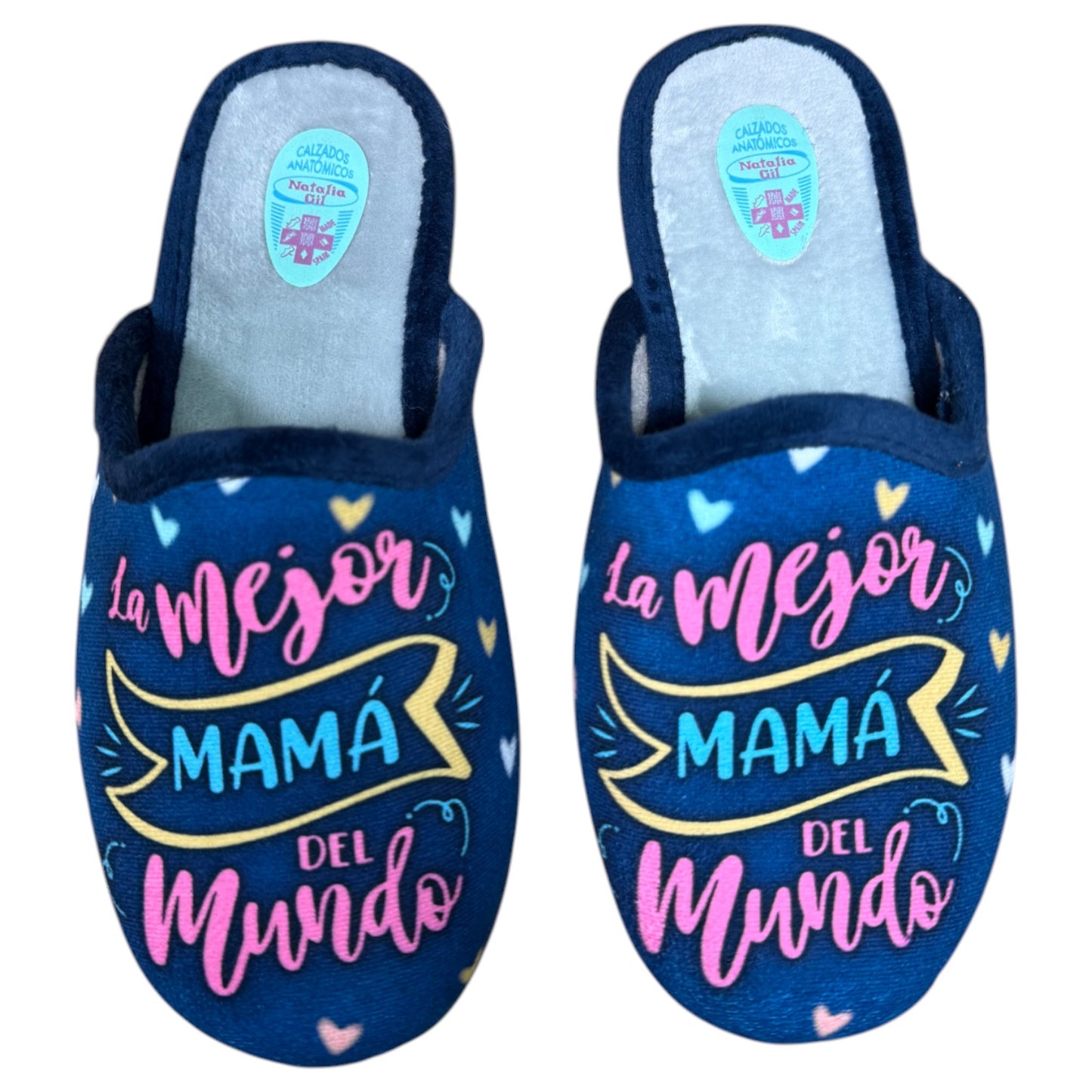 Zapatillas de Casa Natalia Gil La Mejor Mamá del Mundo 5002 Marino - imagen 7
