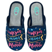 Zapatillas de Casa Natalia Gil La Mejor Mamá del Mundo 5002 Marino