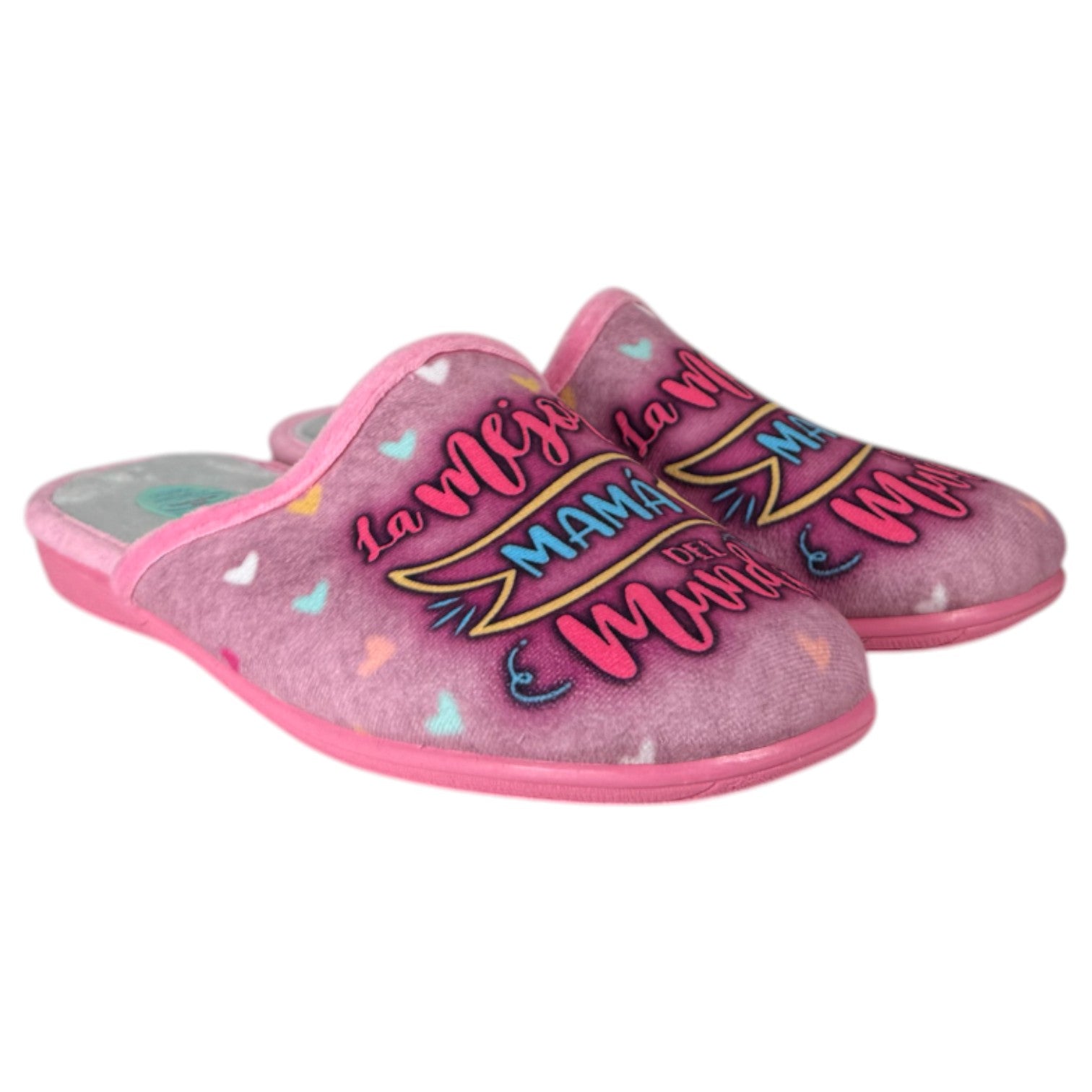 Zapatillas de Casa Natalia Gil La Mejor Mamá del Mundo 5002 Rosa - imagen 3