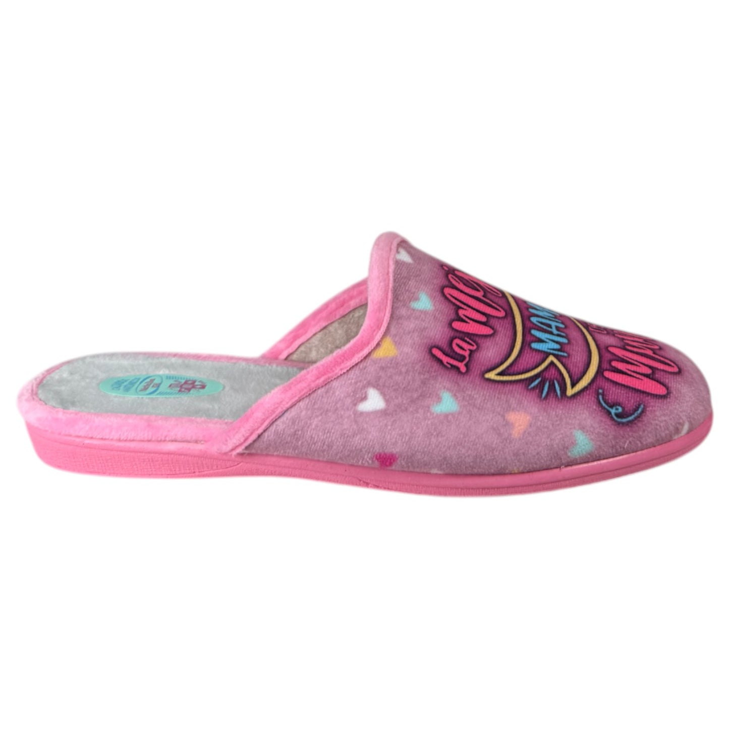 Zapatillas de Casa Natalia Gil La Mejor Mamá del Mundo 5002 Rosa - imagen 2