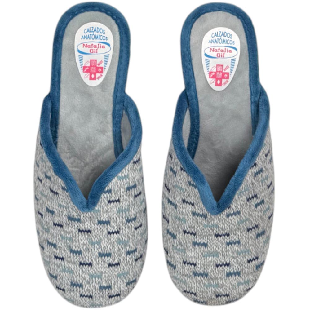 Zapatillas de Casa Natalia Gil Lana 1062 Jeans - imagen 1