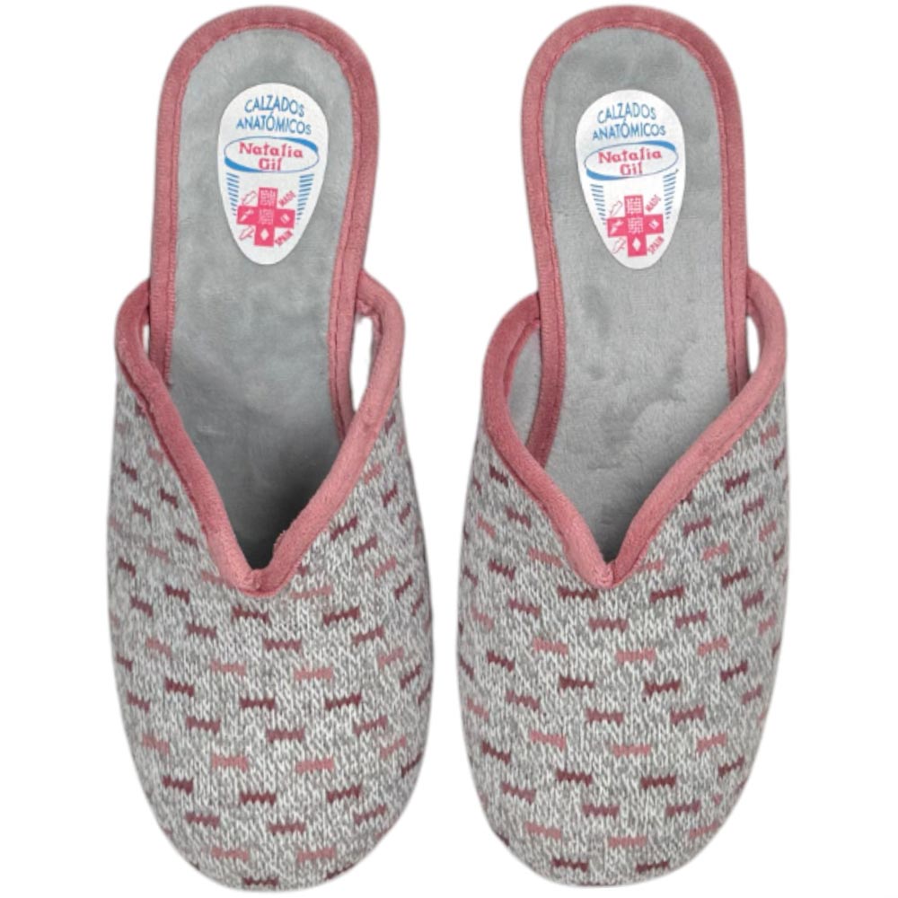 Zapatillas de Casa Natalia Gil Lana 1062 Malva - imagen 1