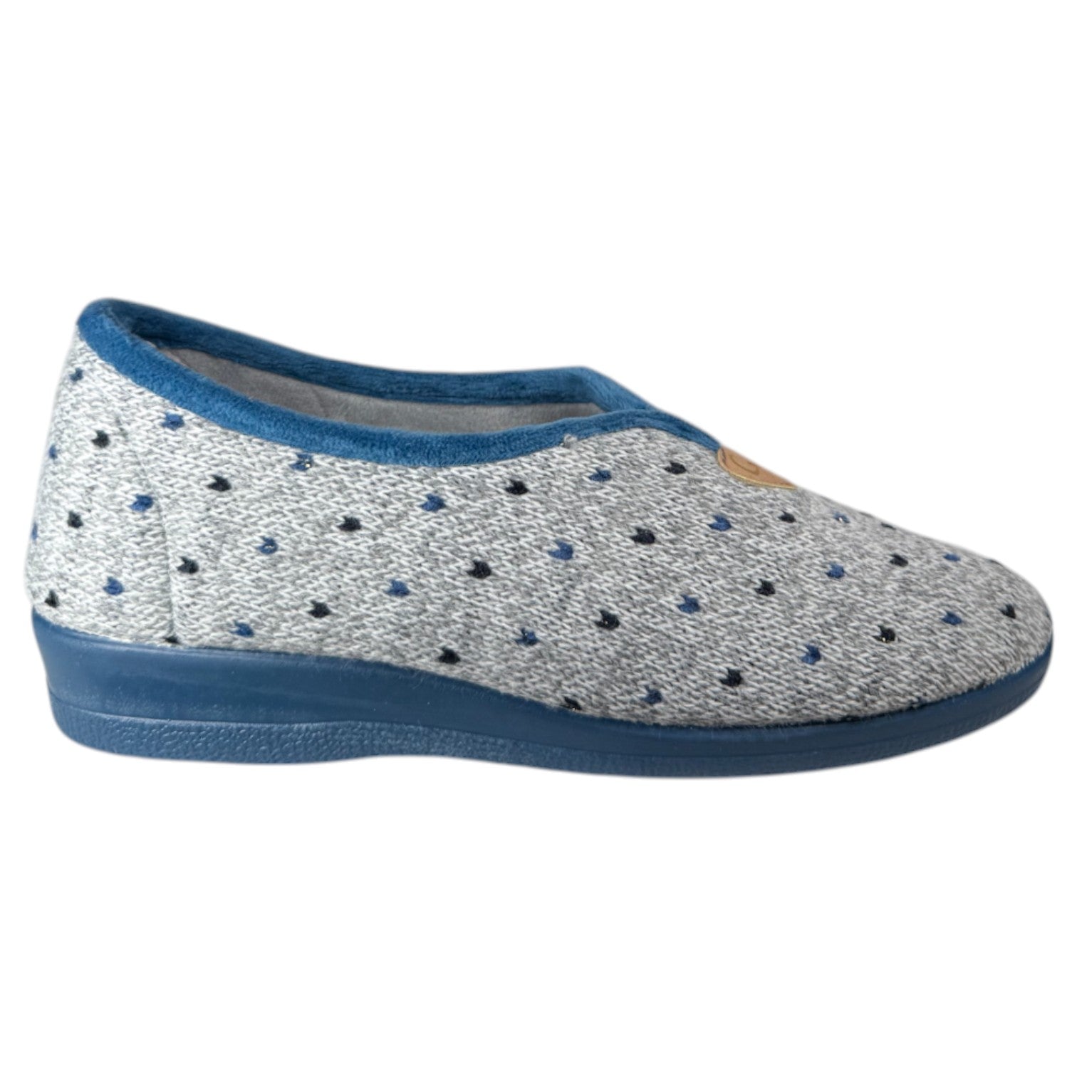 Zapatillas de Casa Natalia Gil Lana Puntitos 590 Jeans - imagen 2