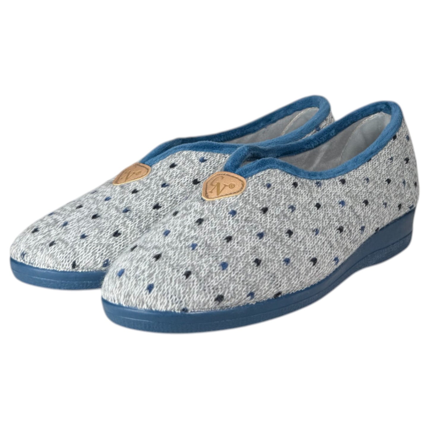 Zapatillas de Casa Natalia Gil Lana Puntitos 590 Jeans - imagen 4