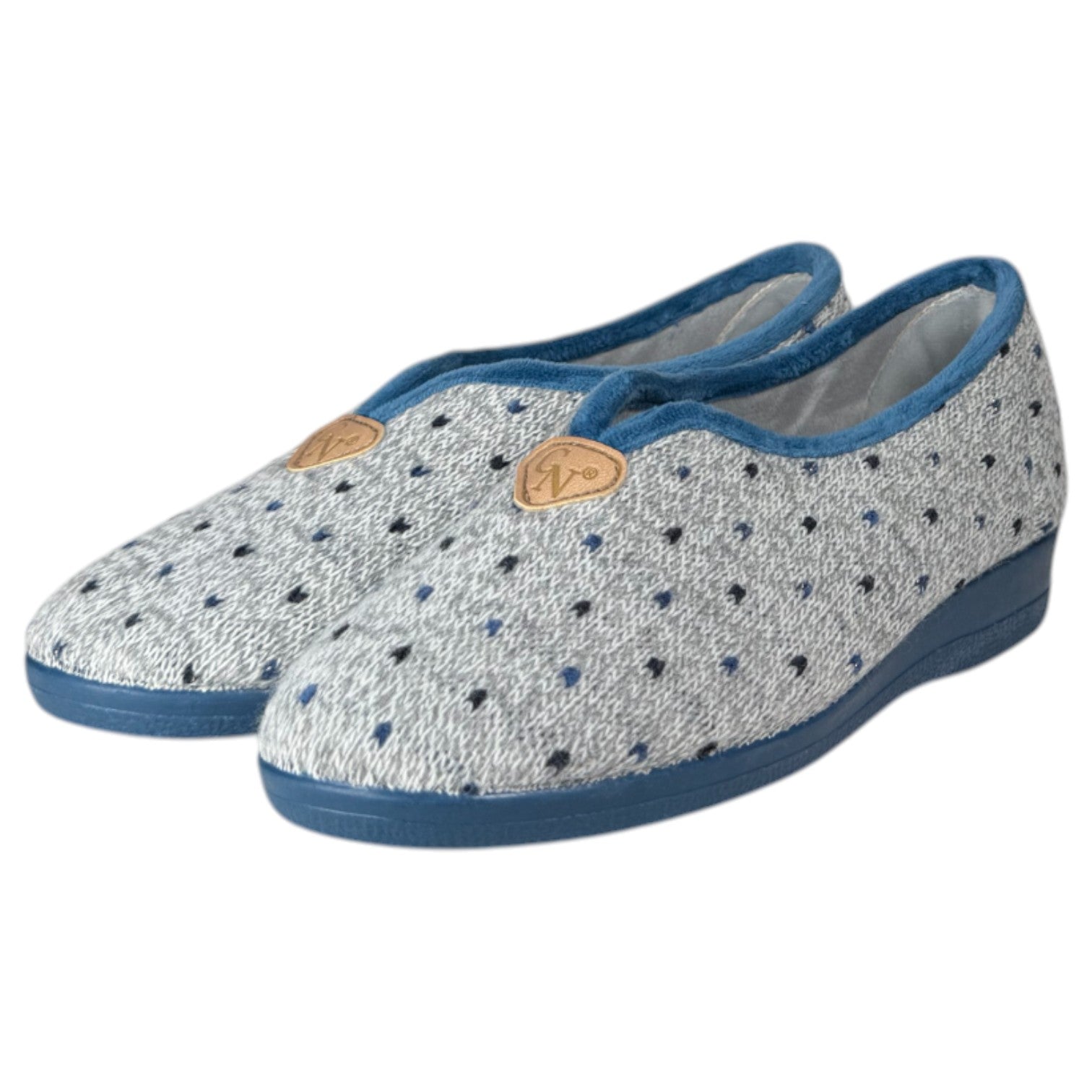 Zapatillas de Casa Natalia Gil Lana Puntitos 590 Jeans - imagen 4