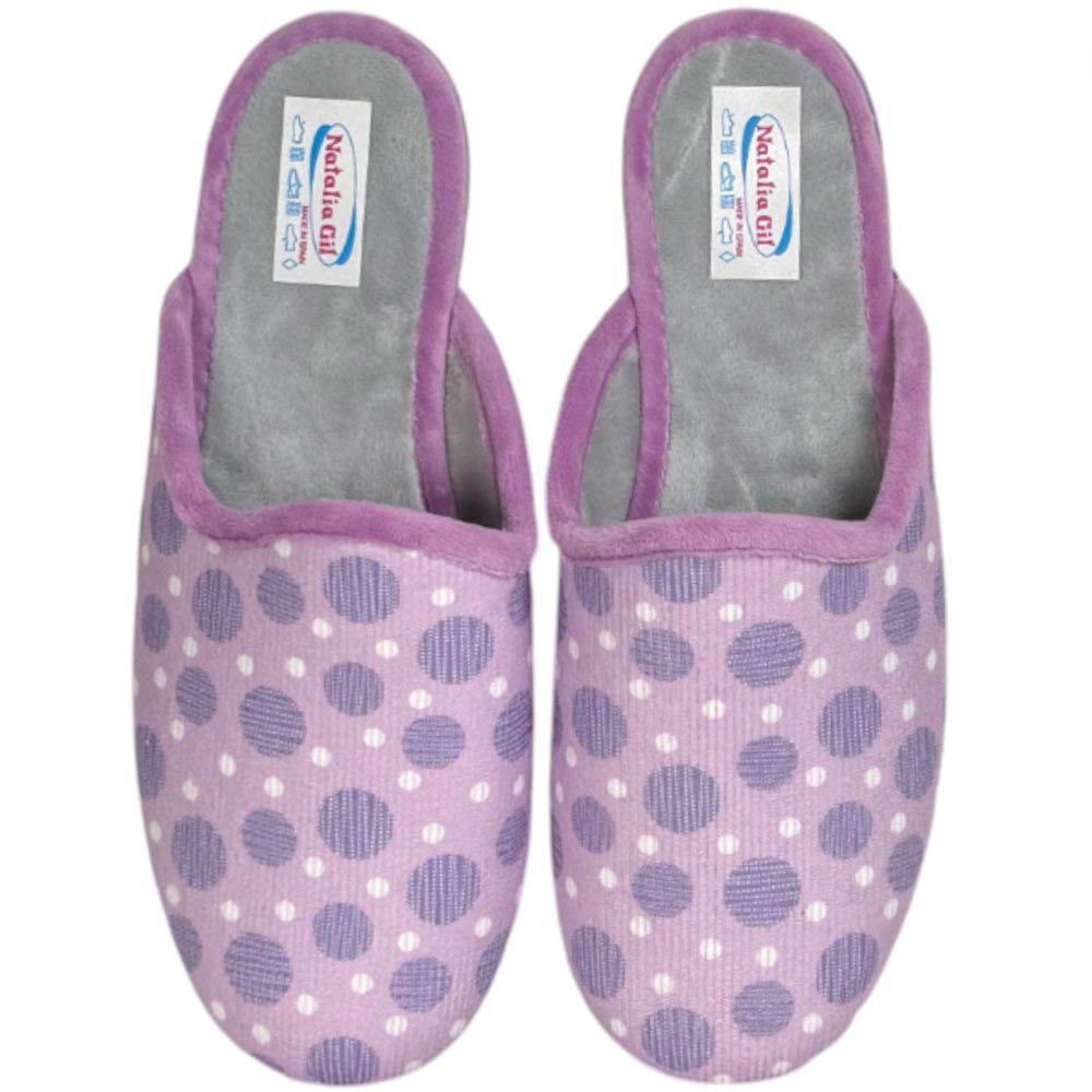 Zapatillas de Casa Natalia Gil Lunares 142 Lila - imagen 1