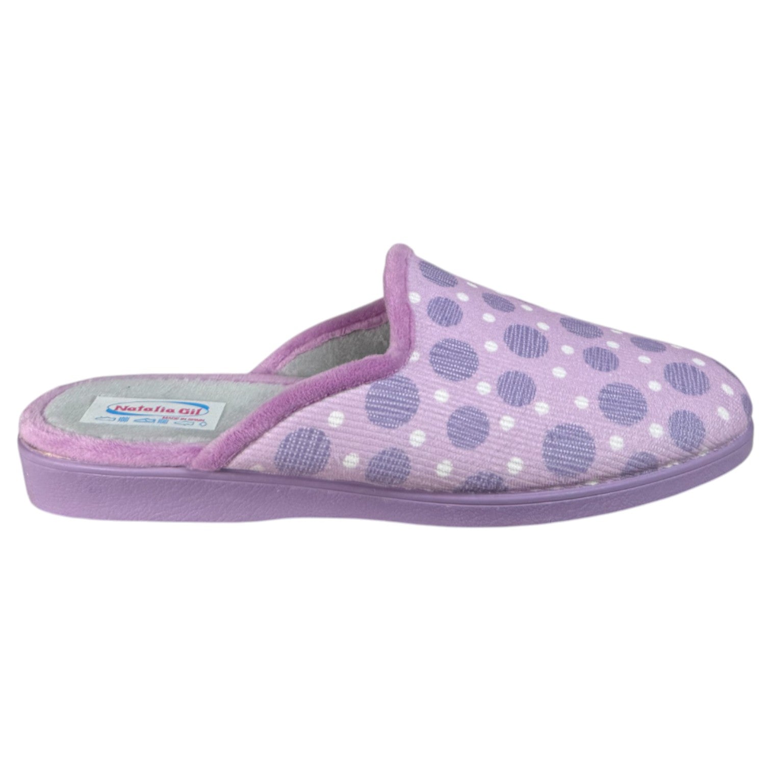 Zapatillas de Casa Natalia Gil Lunares 142 Lila - imagen 2