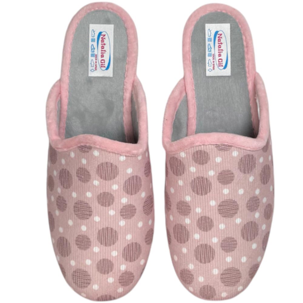 Zapatillas de Casa Natalia Gil Lunares 142 Rosa - imagen 1