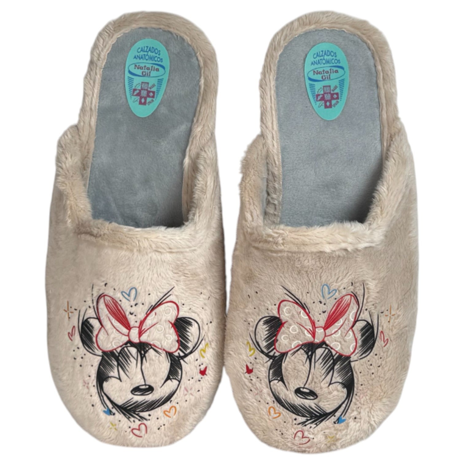 Zapatillas de Casa Natalia Gil Minnie 5036 Beig - imagen 1