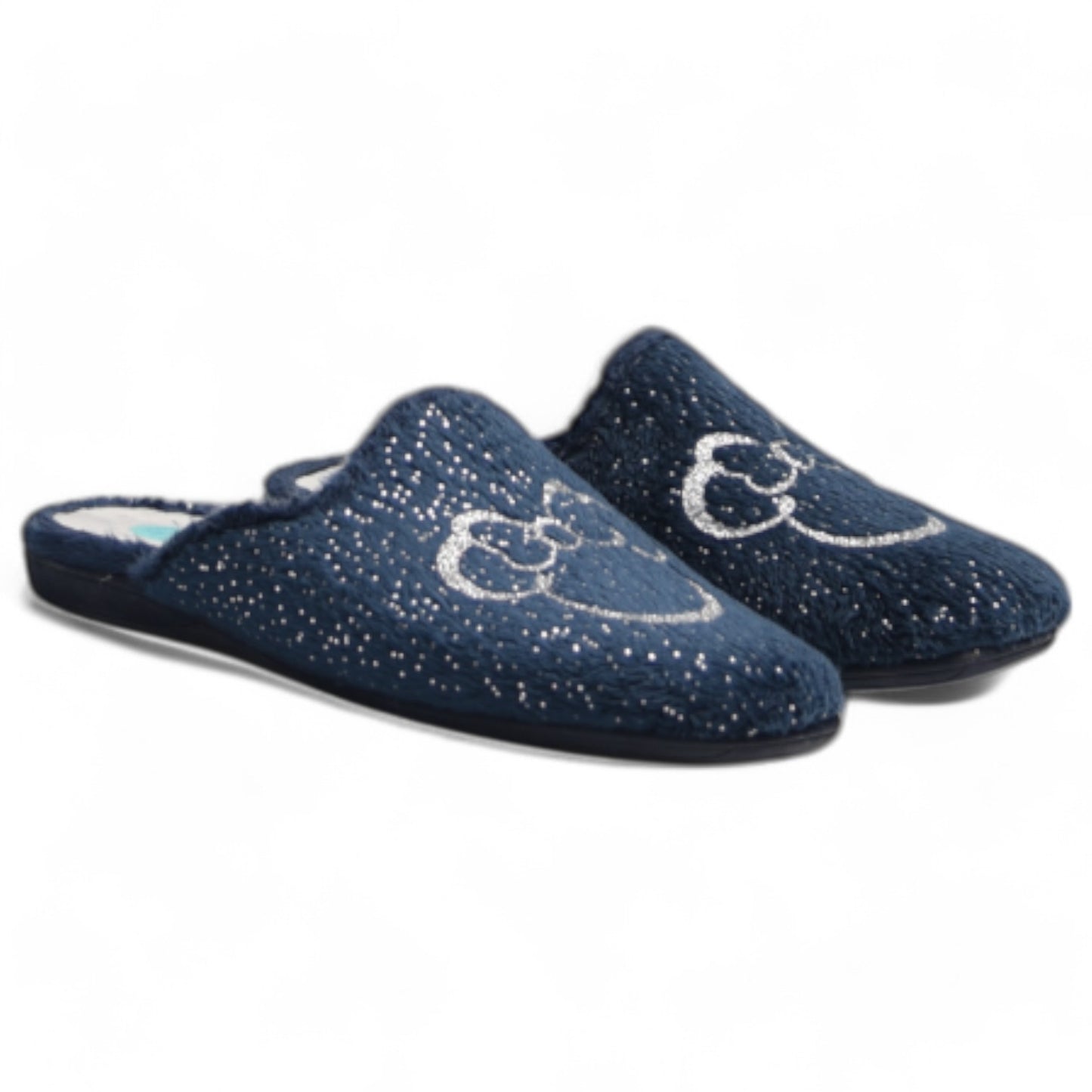 Zapatillas de Casa Natalia Gil Minnie Purpurina 5024 Marino - imagen 3