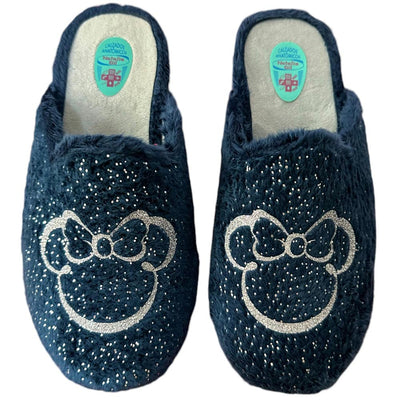 Zapatillas de Casa Natalia Gil Minnie Purpurina 5024 Marino