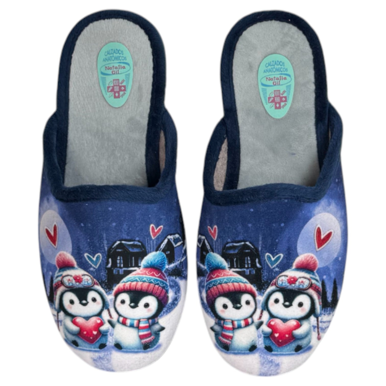 Zapatillas de Casa Natalia Gil Pingüinos 5007 Marino - imagen 1