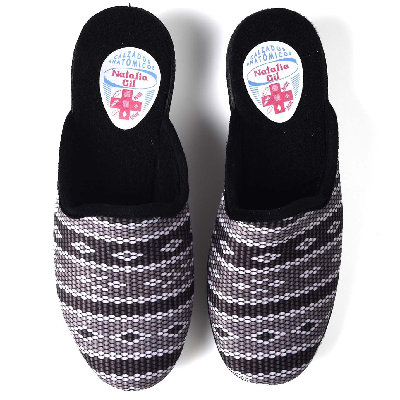 Zapatillas de Casa Natalia Gil Rombos 422 Negro - imagen 1