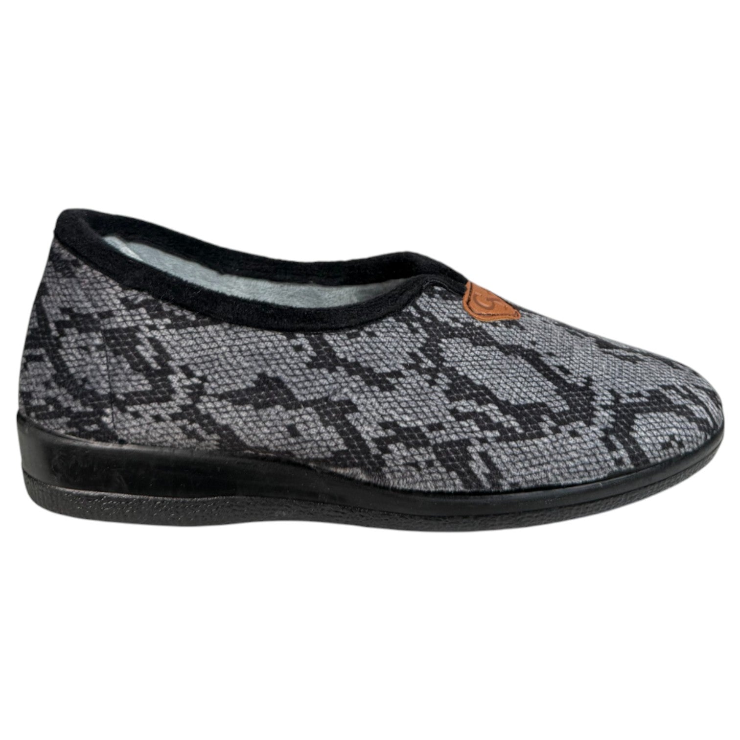 Zapatillas de Casa Natalia Gil Serpiente Cerradas 594 Gris - imagen 2