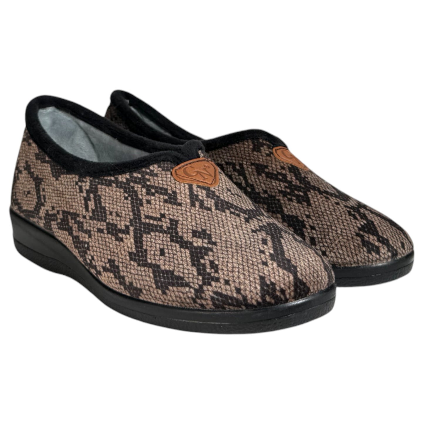 Zapatillas de Casa Natalia Gil Serpiente Cerradas 594 Marrón - imagen 3