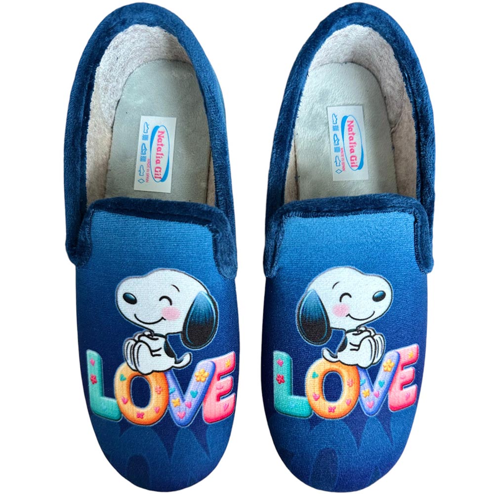 Zapatillas de Casa Natalia Gil Snoopy Cerrada 178 Marino - imagen 1