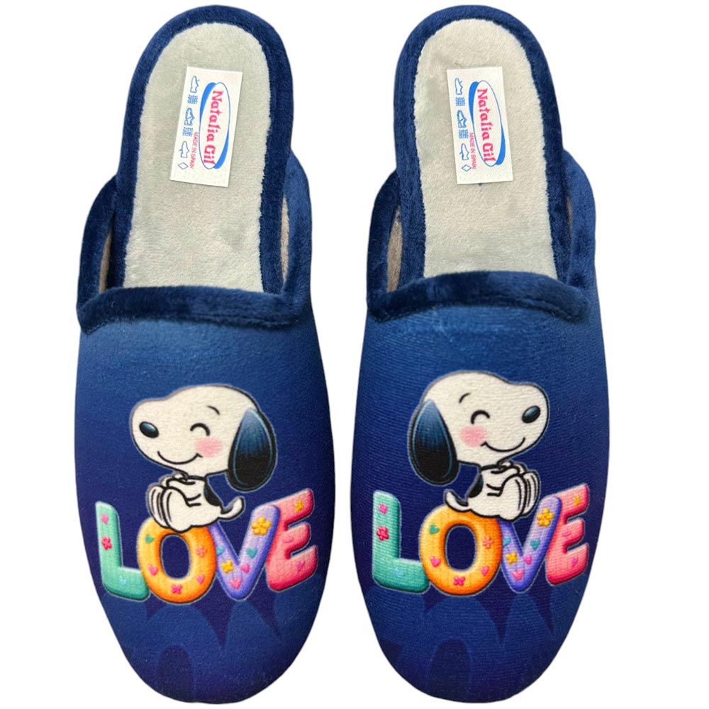 Zapatillas de Casa Natalia Gil Snoopy Love 158 Marino - imagen 1