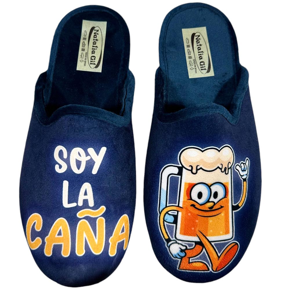 Zapatillas de Casa Natalia Gil Soy La Caña 6086 Marino - imagen 1