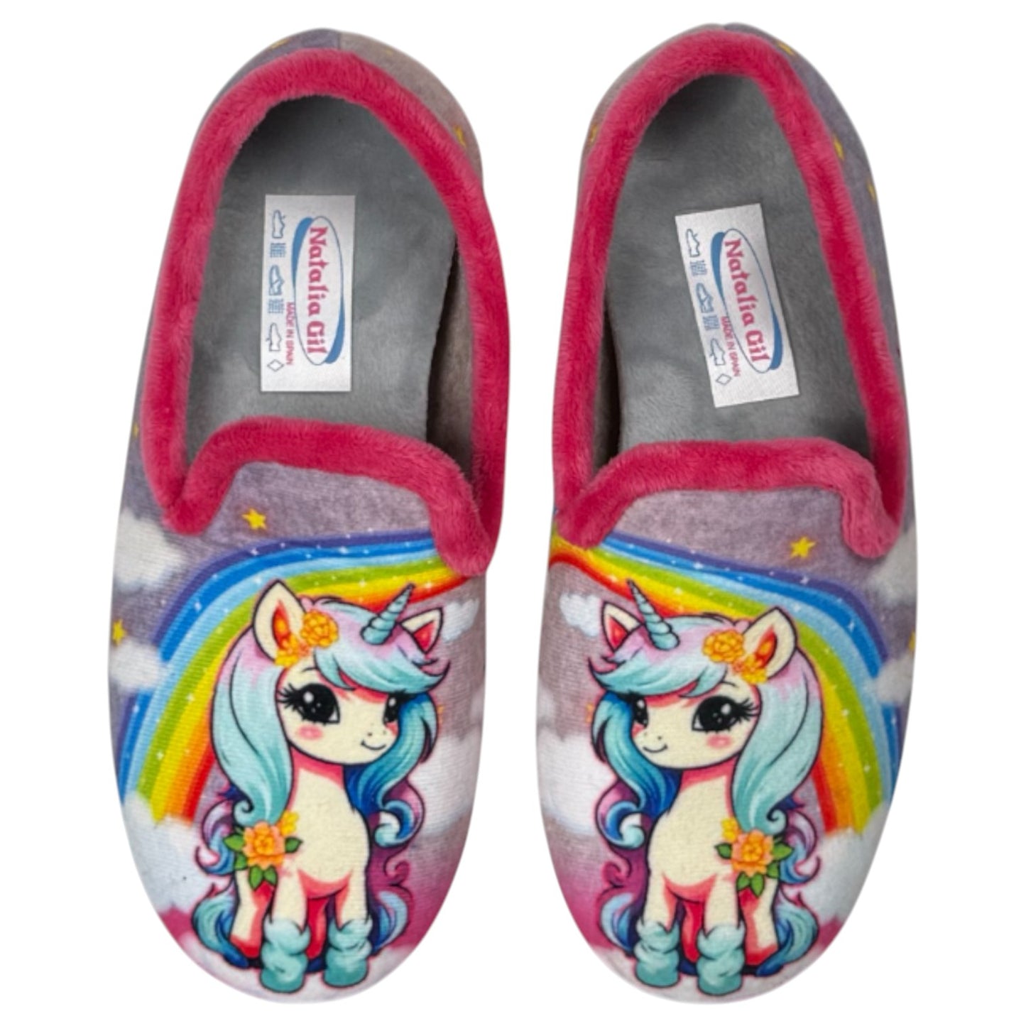Zapatillas de Casa Natalia Gil Unicornio 7533 Fucsia - imagen 1