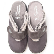 Zapatillas de Casa Plumaflex Abierta Velcro 14113 Gris