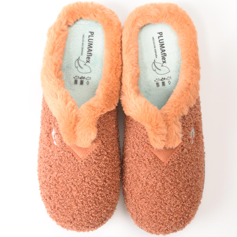 Zapatillas de Casa Plumaflex Borreguito 12029 Teja - imagen 1