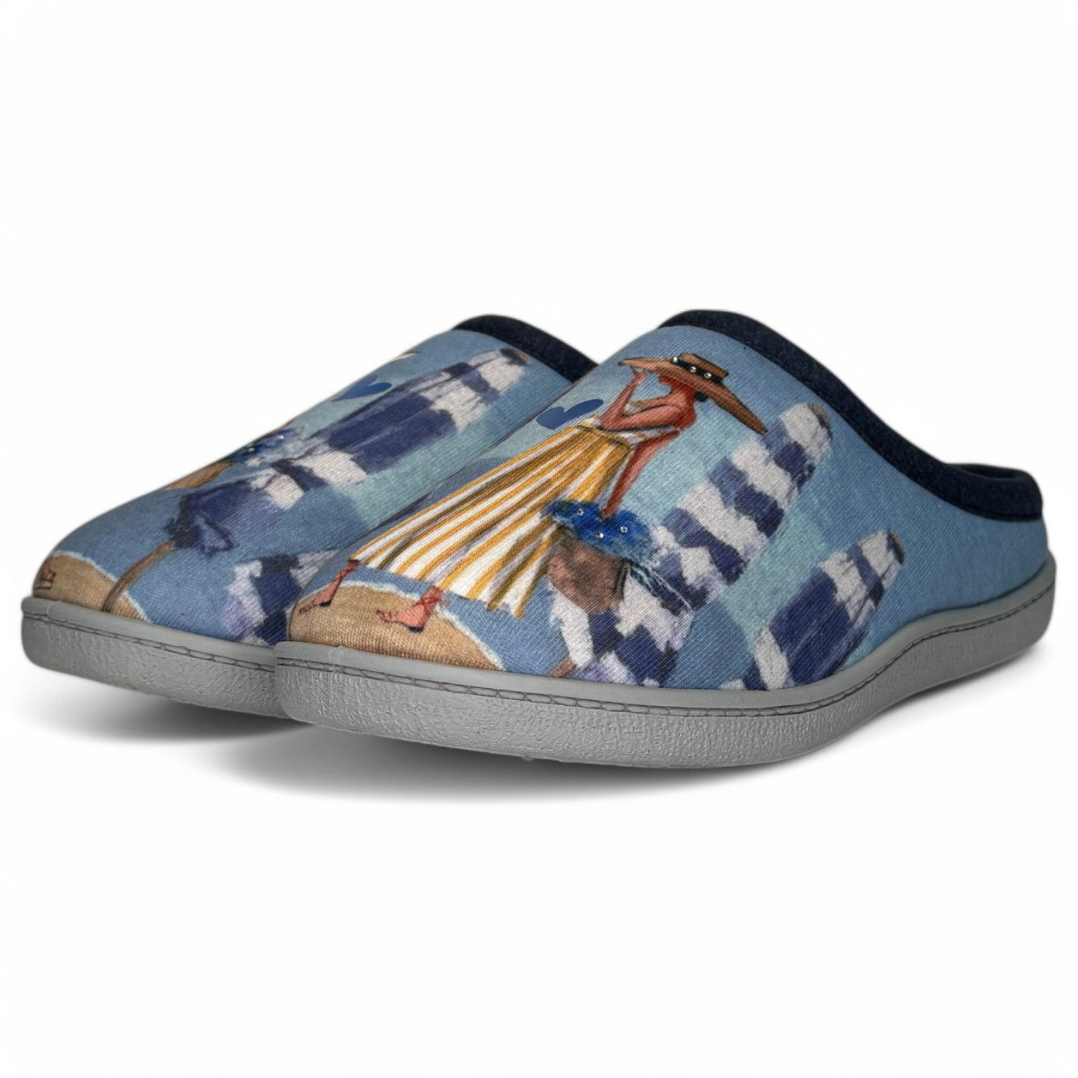 Zapatillas de Casa Plumaflex Chica Playa 12317 Azul - imagen 4