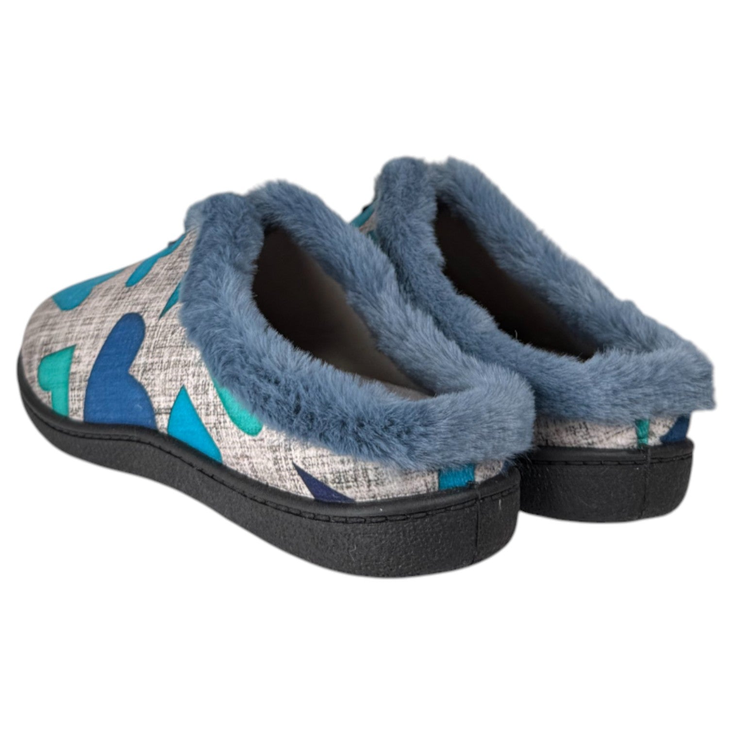 Zapatillas de Casa Plumaflex Corazones 12066 Azul - imagen 5