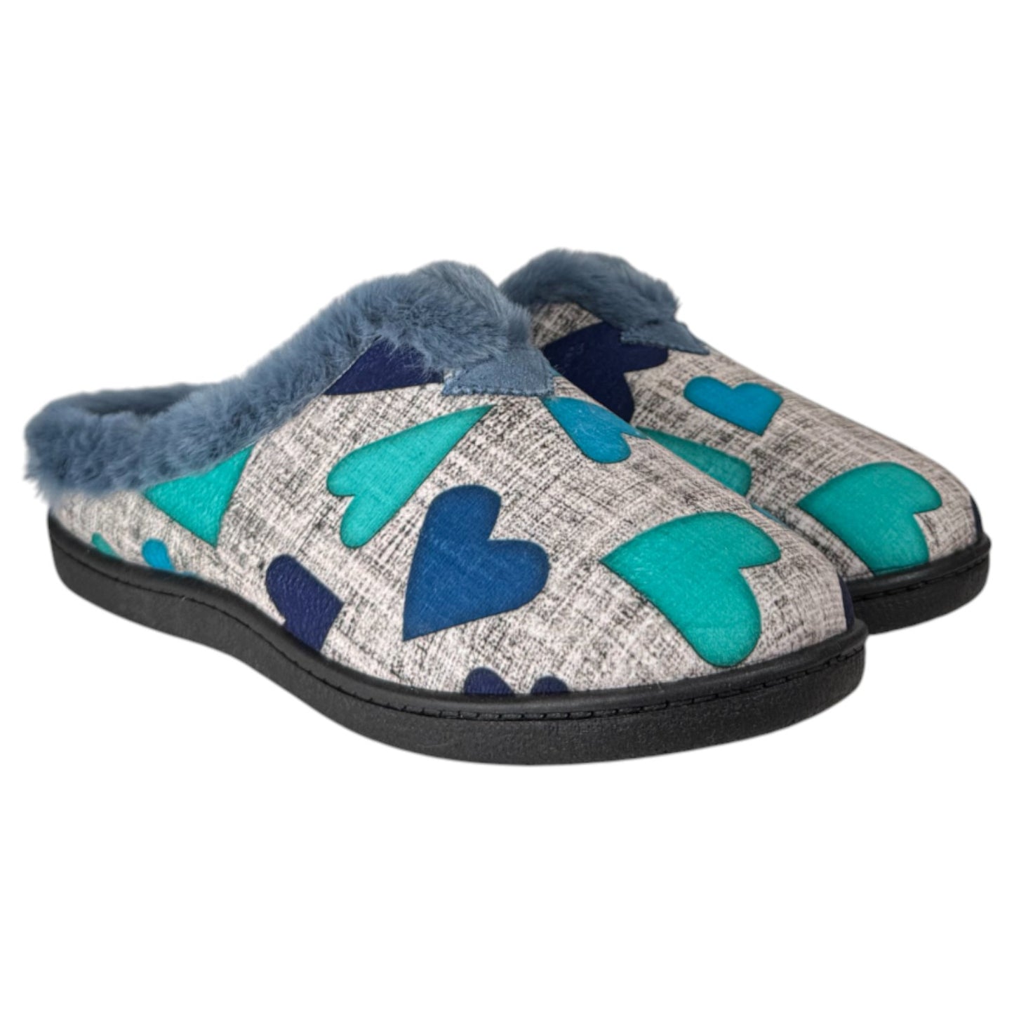 Zapatillas de Casa Plumaflex Corazones 12066 Azul - imagen 3