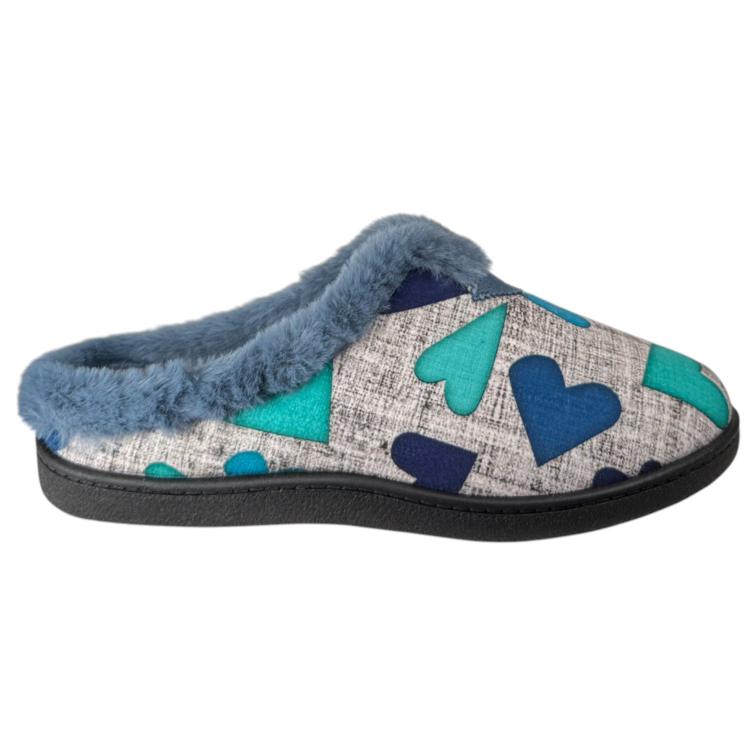 Zapatillas de Casa Plumaflex Corazones 12066 Azul - imagen 2