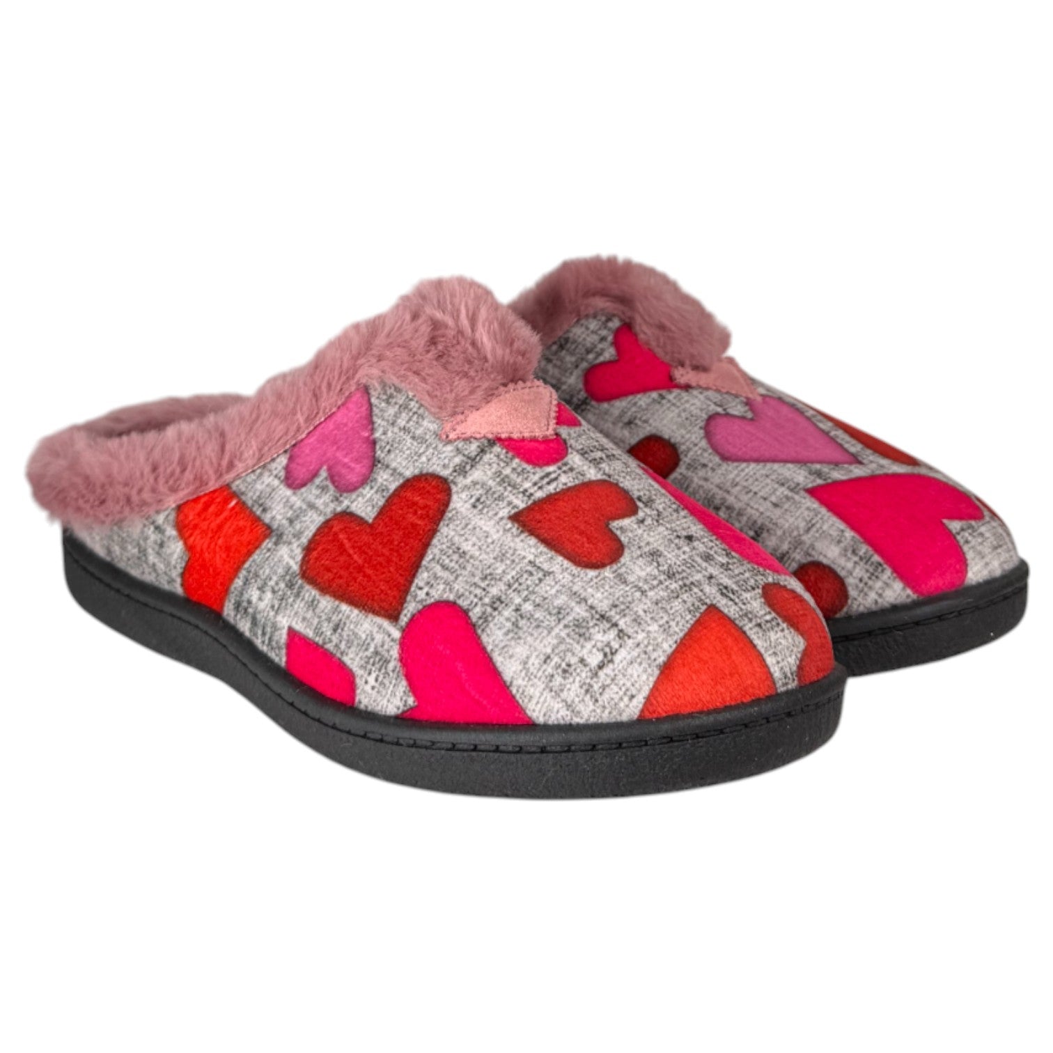 Zapatillas de Casa Plumaflex Corazones 12066 Rosa - imagen 3