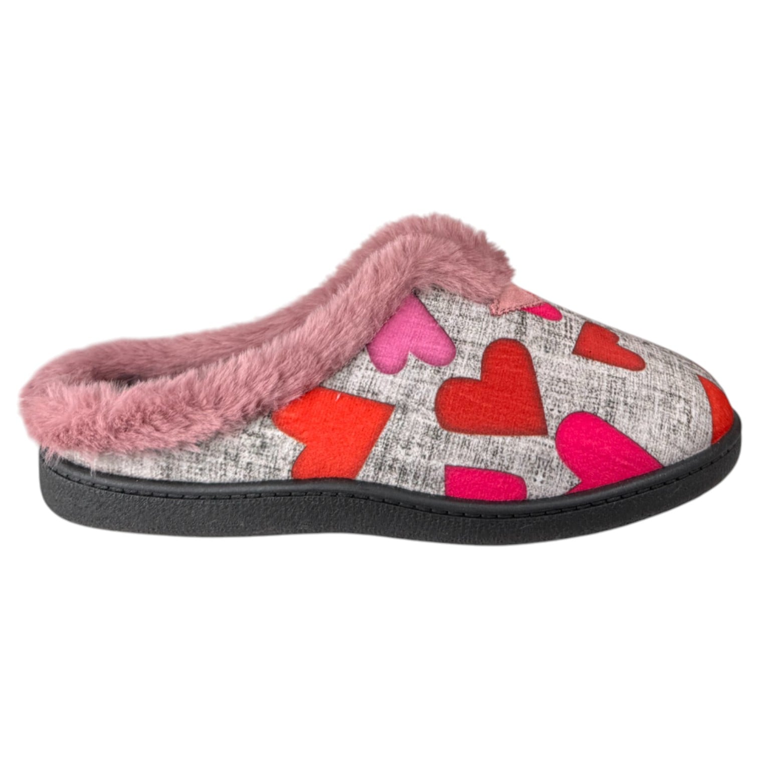 Zapatillas de Casa Plumaflex Corazones 12066 Rosa - imagen 2