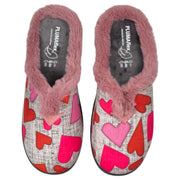 Zapatillas de Casa Plumaflex Corazones 12066 Rosa