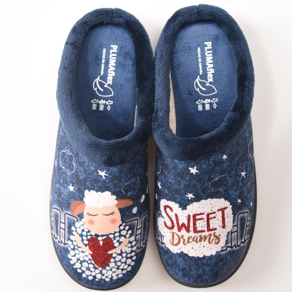 Zapatillas de Casa Plumaflex Oveja 12213 Azul - imagen 1