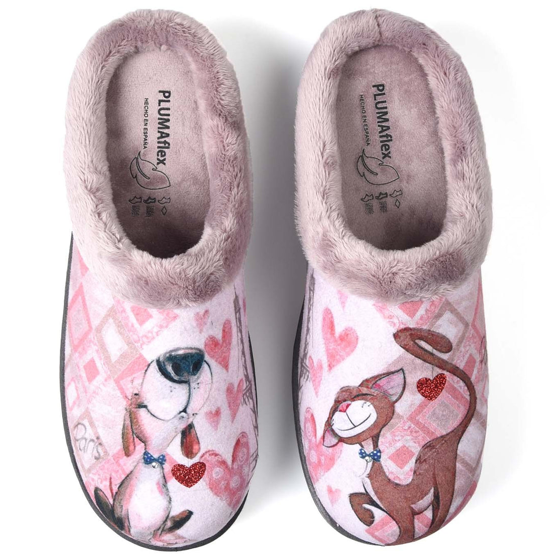 Zapatillas de Casa Roal Perro Gato 12213 Nude - imagen 1