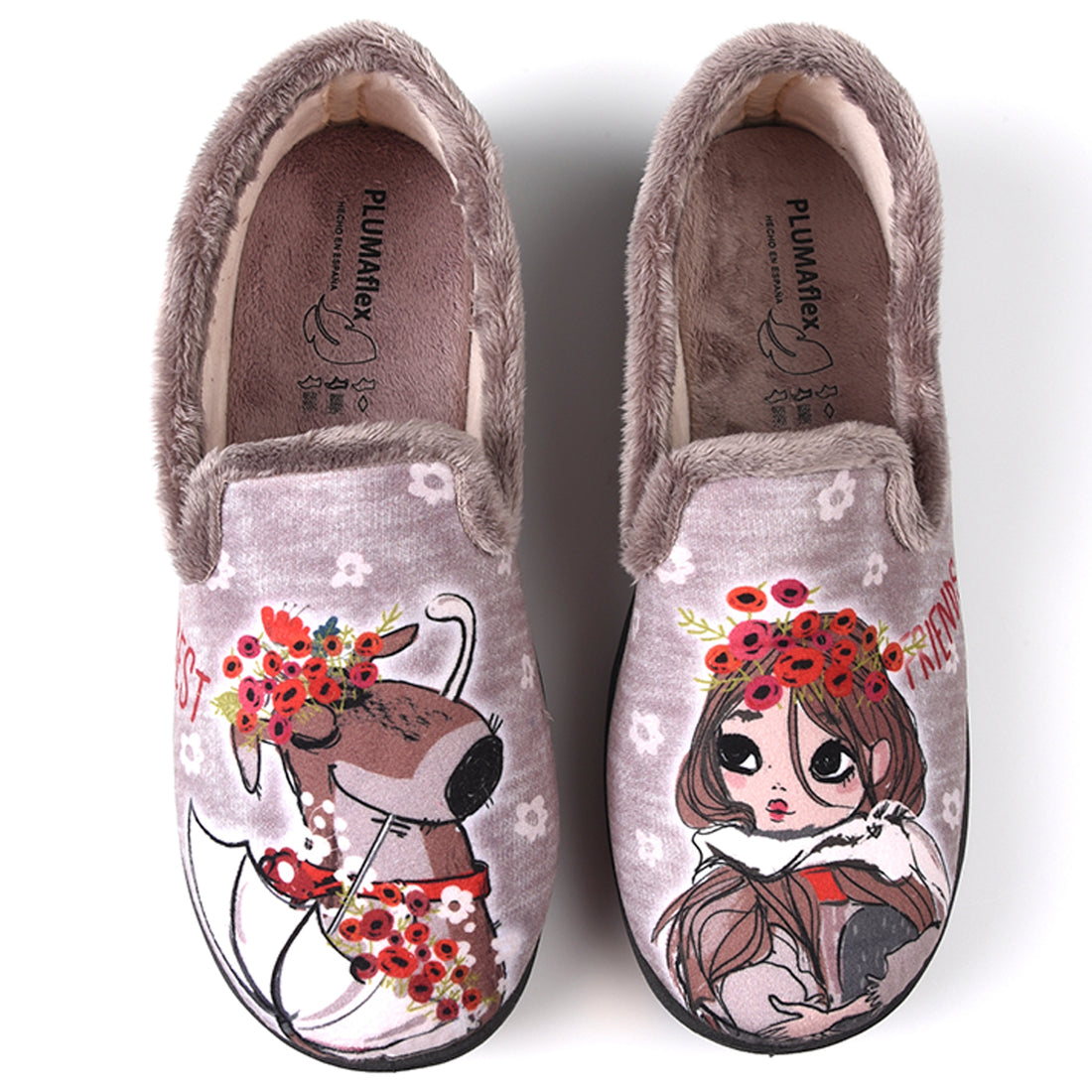 Zapatillas de Casa Roal Perro Chica 12215 Taupe - imagen 1