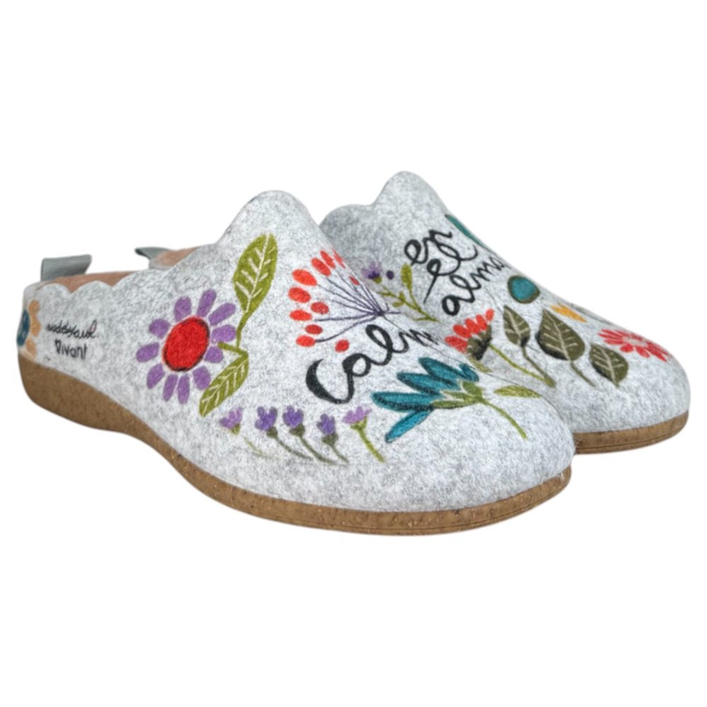 Zapatillas de Casa Vivant Calma Flores 252017 Gris - imagen 3