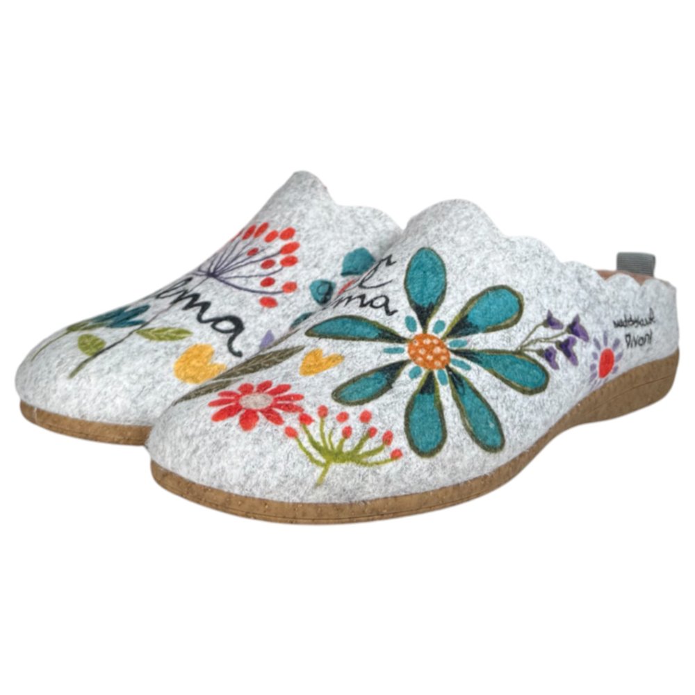 Zapatillas de Casa Vivant Calma Flores 252017 Gris - imagen 4