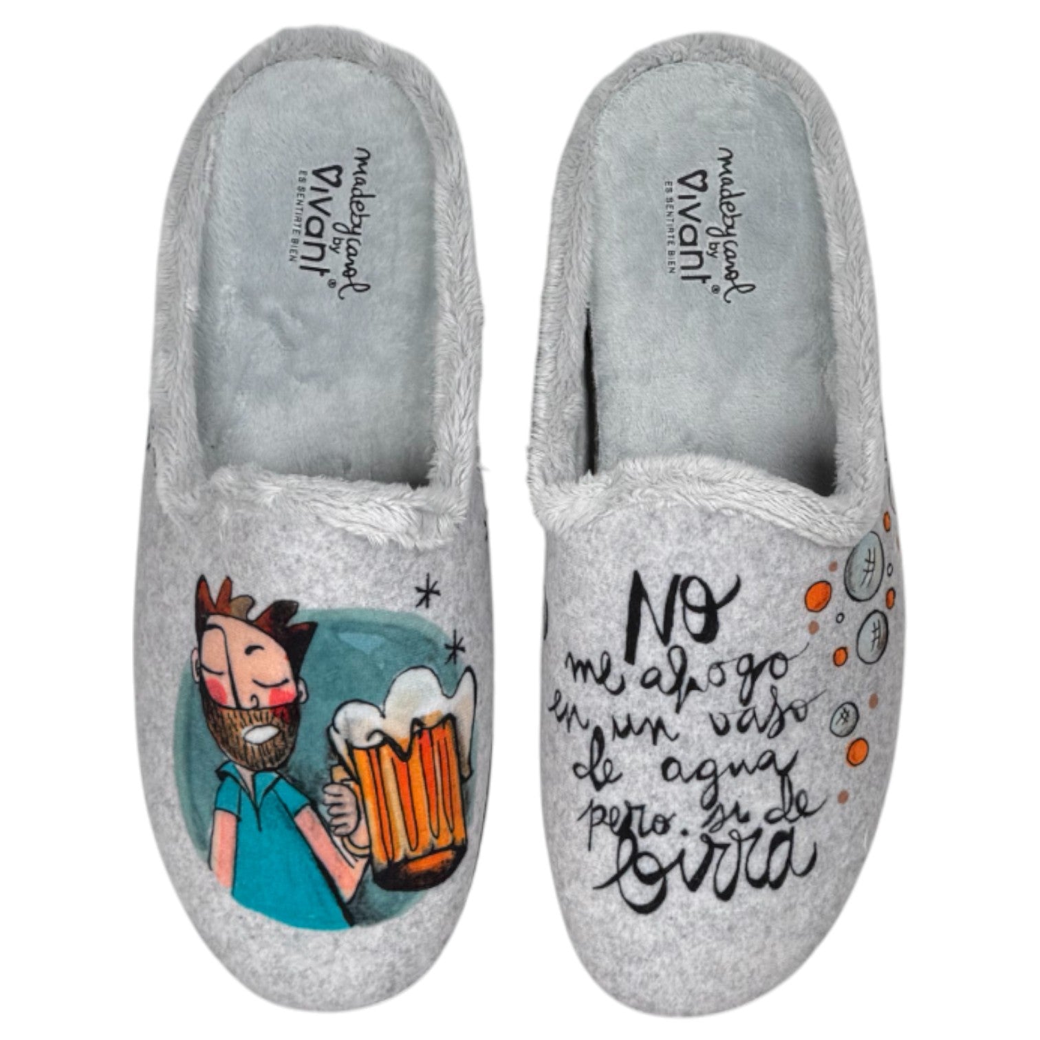 Zapatillas de Casa Vivant Cerveza Agua 242105 Gris - imagen 1