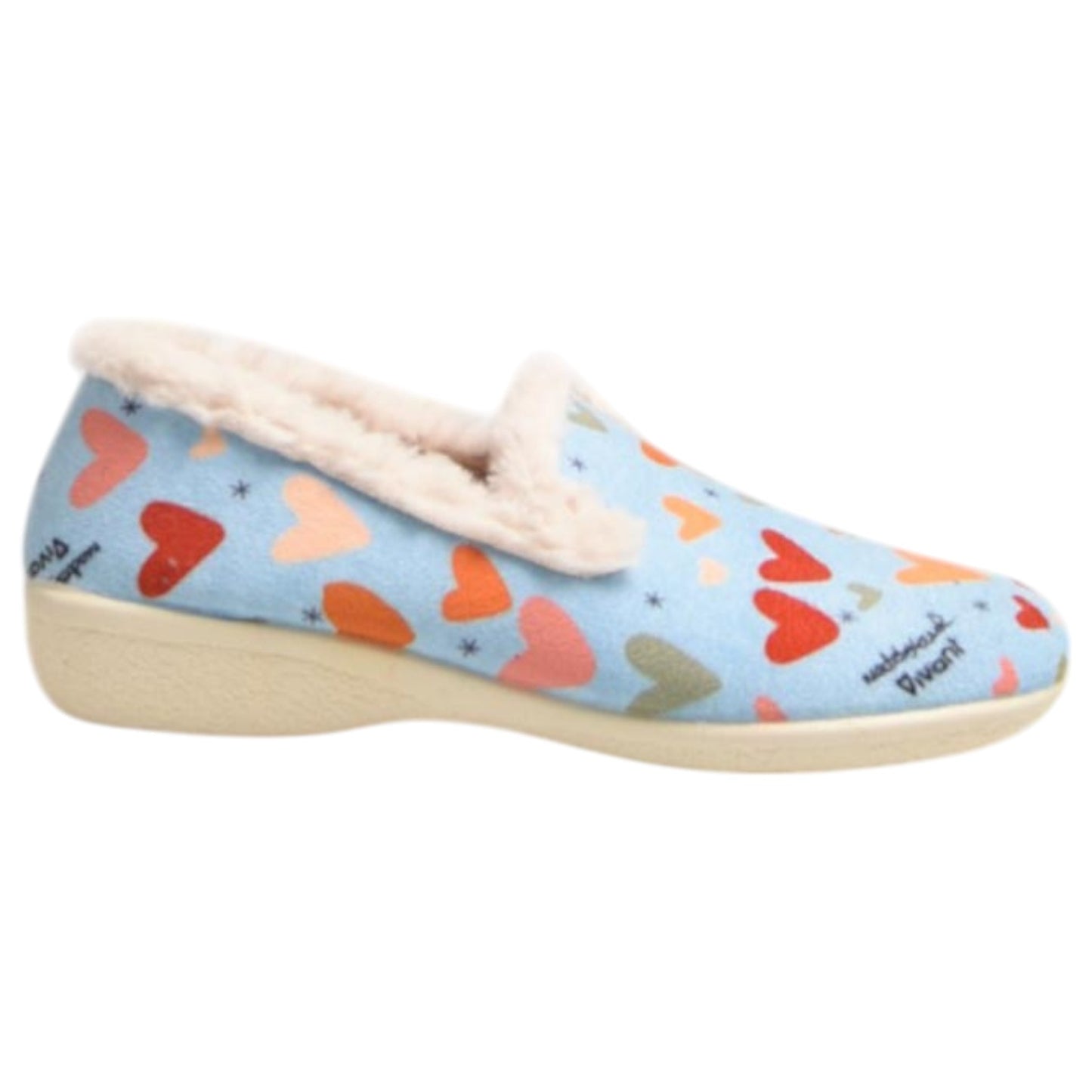 Zapatillas de Casa Vivant Corazones 242255 Celeste - imagen 2