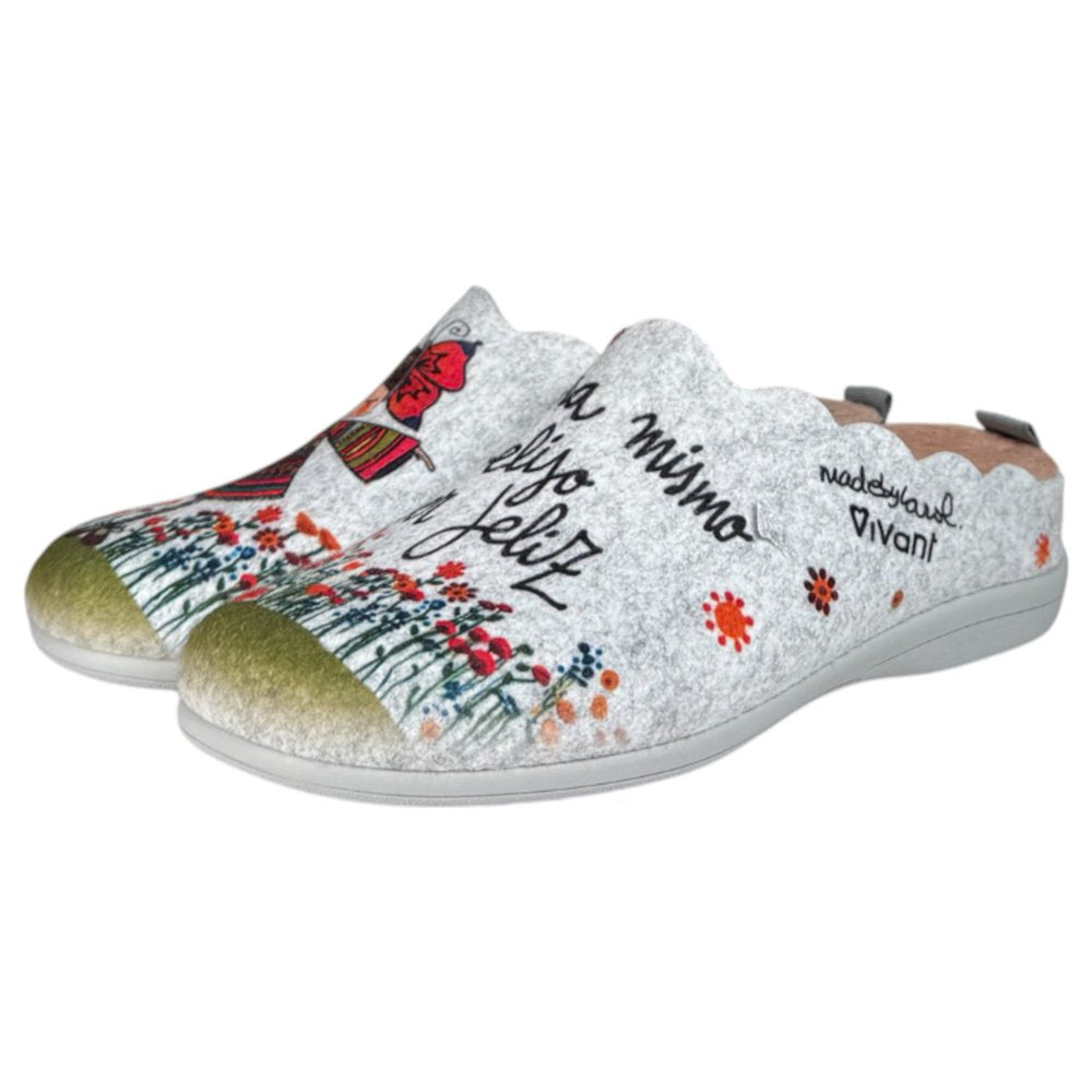 Zapatillas de Casa Vivant Elijo Ser Feliz 222215 Gris - imagen 4