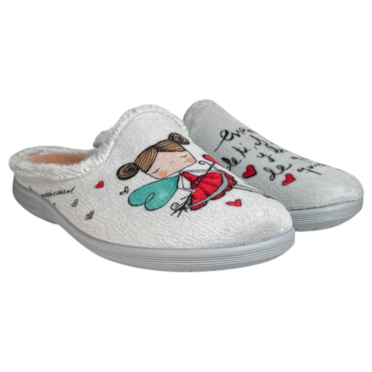 Zapatillas de Casa Vivant Enamórate 242140 Gris - imagen 3