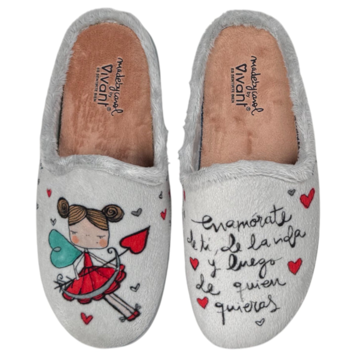Zapatillas de Casa Vivant Enamórate 242140 Gris - imagen 1