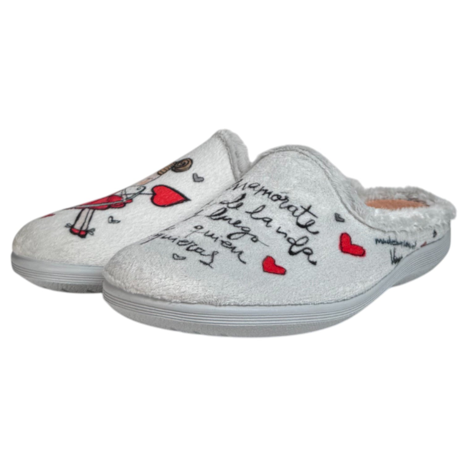 Zapatillas de Casa Vivant Enamórate 242140 Gris - imagen 4