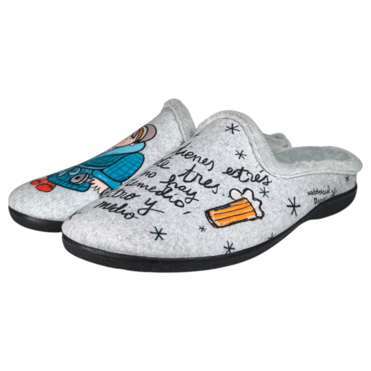 Zapatillas de Casa Vivant Estrés Cerveza 252061 Gris - imagen 4